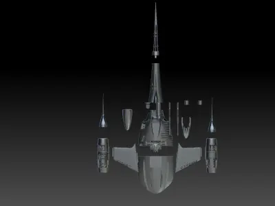 Naboo Star Fighter Mandalorian Version 3D print model