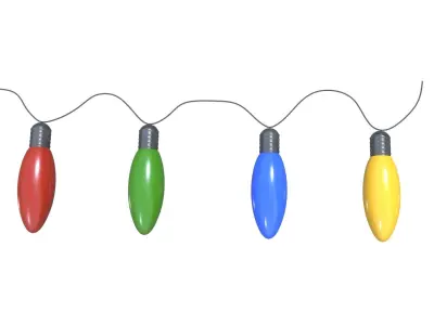 Christmas Light Low-poly 3D model