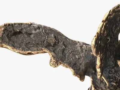  Nike Samothrace Victory Bronze Statuette 