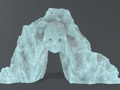 Skull Cave Low-poly 3D model