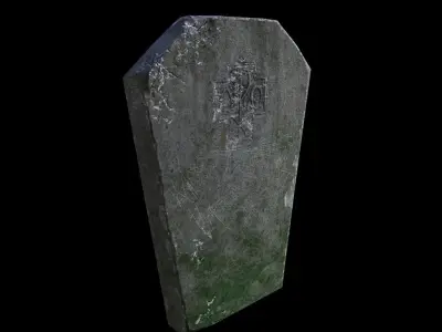 OldGravestone1 gravestone Low-poly 3D model
