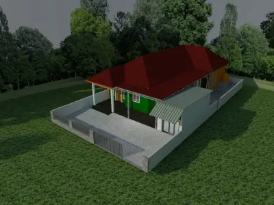 classic tropical building Free 3D print model