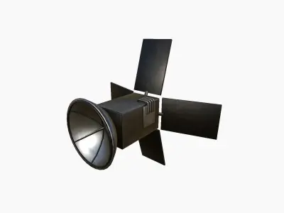 Satellite G01 Steel Green - SciFi Space Design Low-poly 3D model