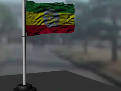 Ethiopia flag 3D model