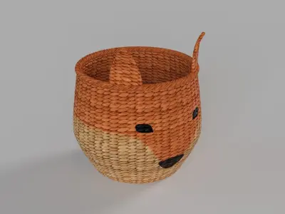 Fox Floor Bin 3D model