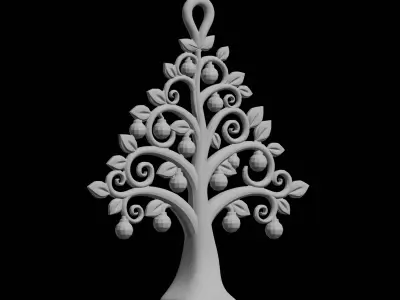 Stylized Tree Ornament 3D Print Model 3D print model