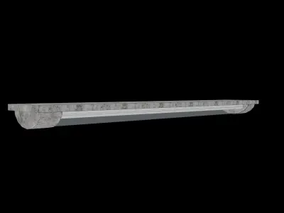 Old dusty office lamp Low-poly 3D model