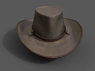 Human Hat ver 3  Low-poly 3D model