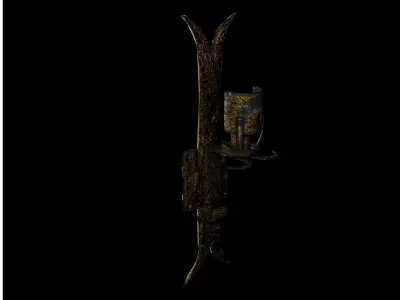 Old Wall Light Free low-poly 3D model