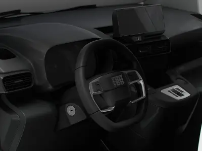 Fiat E Doblo LWB Van HQ Interior 2024 3D model