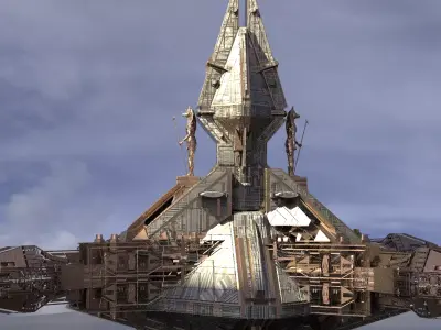 Anubis Watch pyramid tower 3  3D model