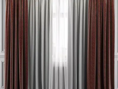 Curtain Set 318 3D model