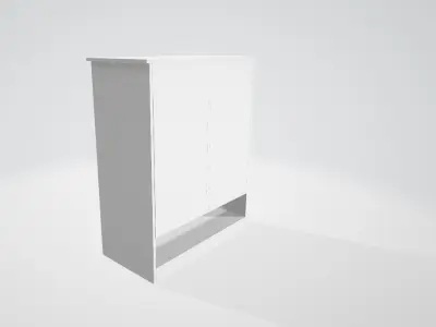 Loomie Shoe Cabinet with Doors Low-poly 3D model
