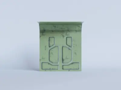 Modular Post Apocalyptic and Militaristic Bunker Set Low-poly 3D model