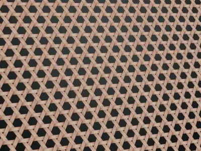 Bamboo Star-Weave Hexagonal Lattice PBR Texture