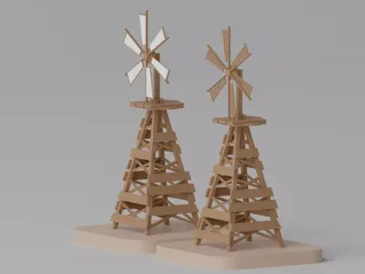 Cartoon Windmill 3D model