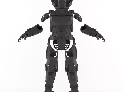 Armor Helmet Low poly 3D model game Low-poly 3D model