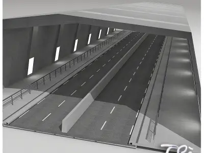 URBAN TUNNEL SECTION 3D model