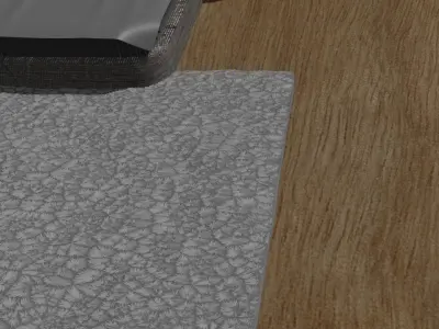 BedRoom with Carpet and Window 3D model