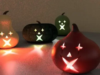 Pumpkin light Clowny 3D print model