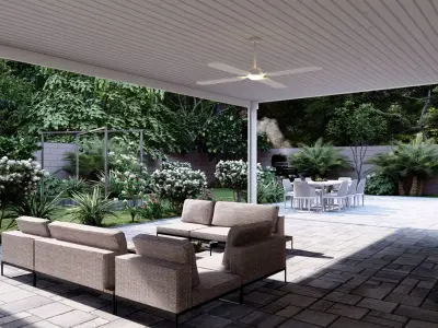 3D Exterior Scene 3D model design garden and landscape 3D model 24