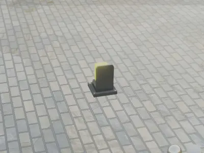 Street Light 8 Bollard 200mm Basic Version 2 Low-poly 3D model