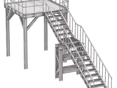Factory Staircase 03 3D model