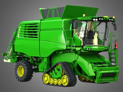 JD - T560 Hillmaster Harvester Combine  3D model