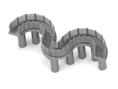 Classic Curved Bridge 3D print model