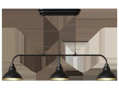 AGUNNARID Pendant lamp with 3 lights black 3D model