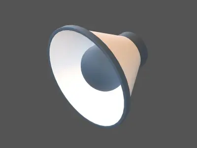 Sound Speaker Icon v1 001 Low-poly 3D model