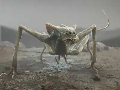 The Alien Symbiont from Sputnik Low-poly 3D model