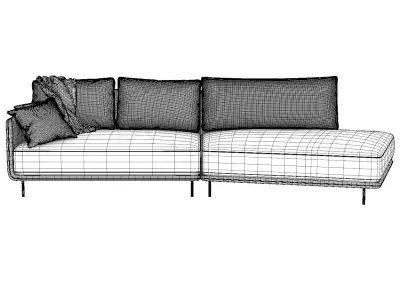 Modern Cozy Sofa 3D model