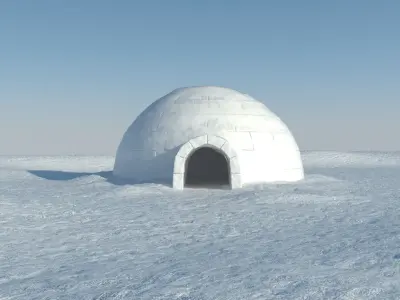 Igloo 2 in snow 3D model