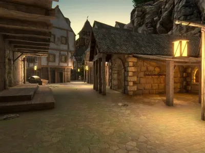 Medieval Lantern Game Ready Low-poly 3D model