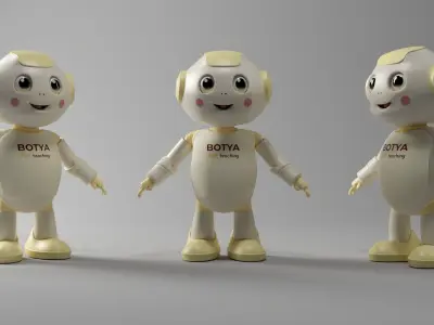 EDUBOT BATYA Low-poly 3D model