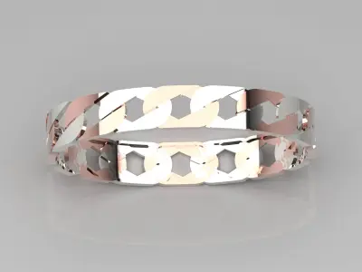 Two-tone wicker bangle model bg0004 3D print model