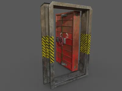 Hermetic Door Low-poly 3D model