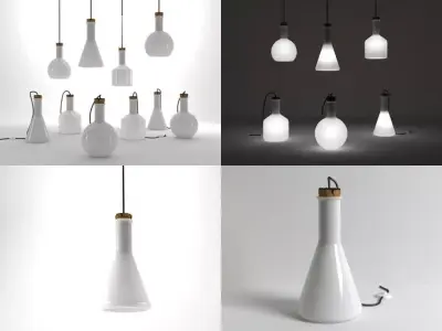 Labware lamp made from bottle 3D model