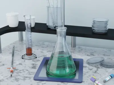 Laboratory Equipment  Material de laboratorio 3D model