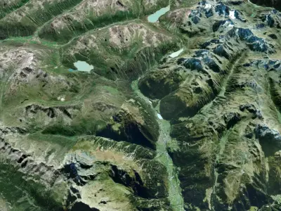 Mountain landscape 3D model