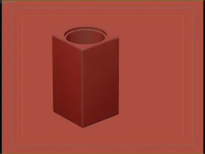 Concrete Outdoor Trash Bin for Urban and Park Areas 3D model