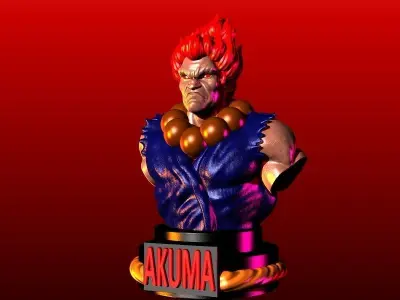 AKUMA STREET FIGHTER CAPCOM VIDEOGAME 3D print model