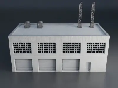 URBAN CITY BUILDING 7 Low-poly 3D model