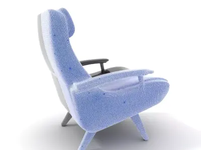 Modern Black Armchair model pack Low-poly 3D model