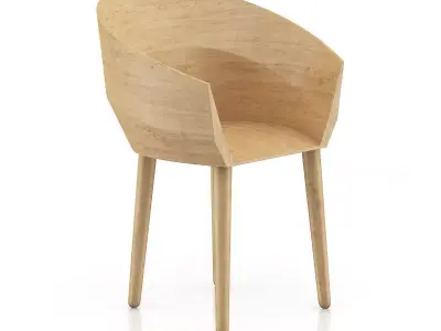 Wooden Chair 9 3D model