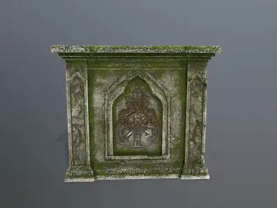 column  Low-poly 3D model