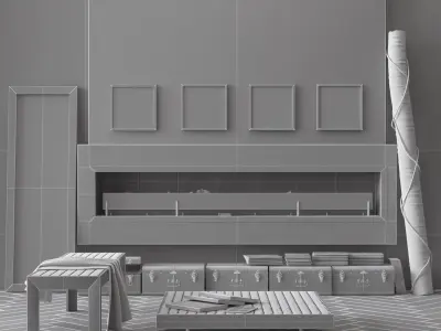 PLANIKA FLA3 CS in casing A with ANIMATED FIRE 3D model