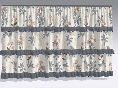 Curtain Low-poly 3D model