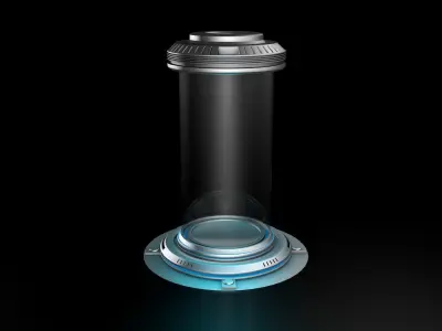Sci Fi Liquid Cylinder 3D model buy